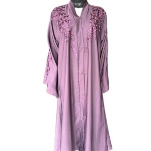 Daisy-Embroidered Abaya